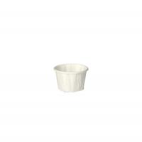 Sausbakje papier rond 25cc wit