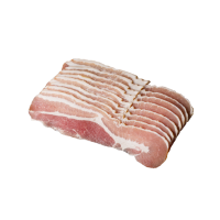 Bak bacon vers slices dik gesneden
