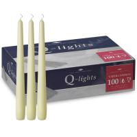 Q-Lights taper candles basic ivoor