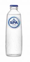 Spa blauw glazen flesjes