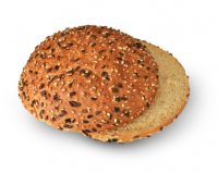 Soft burger bun bruin sesam en lijnzaad B959