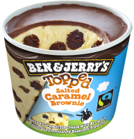 Geblokkeerd: Min cup topped salted caramel brownie