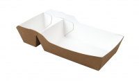 Geblokkeerd: Snackbak A9+1 karton bruin/wit