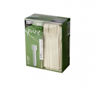 IJslepeltjes papier pure 9,5cm wit 88073