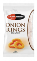Onion rings breaded